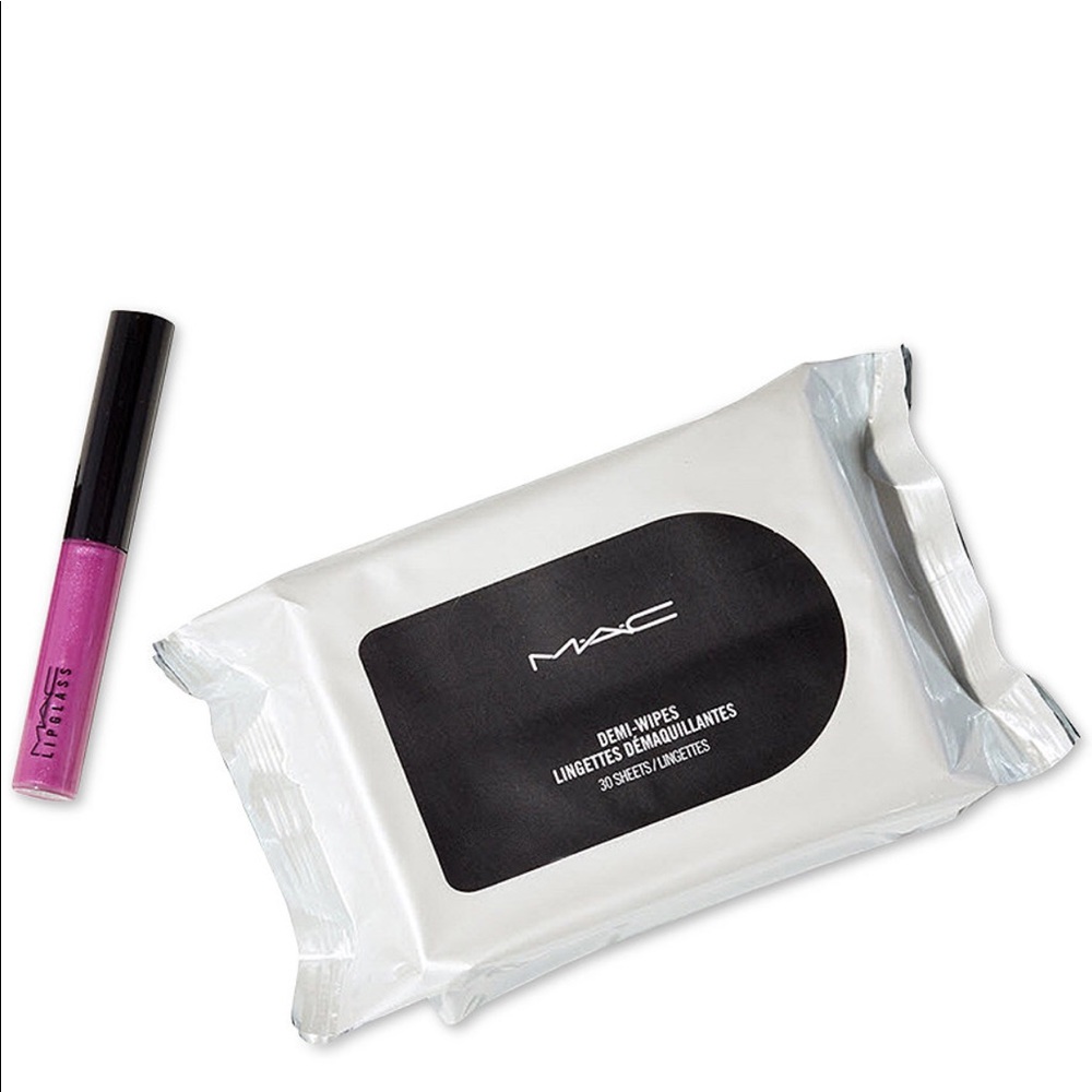MAC LIP GLOSS & DEMI-WIPES